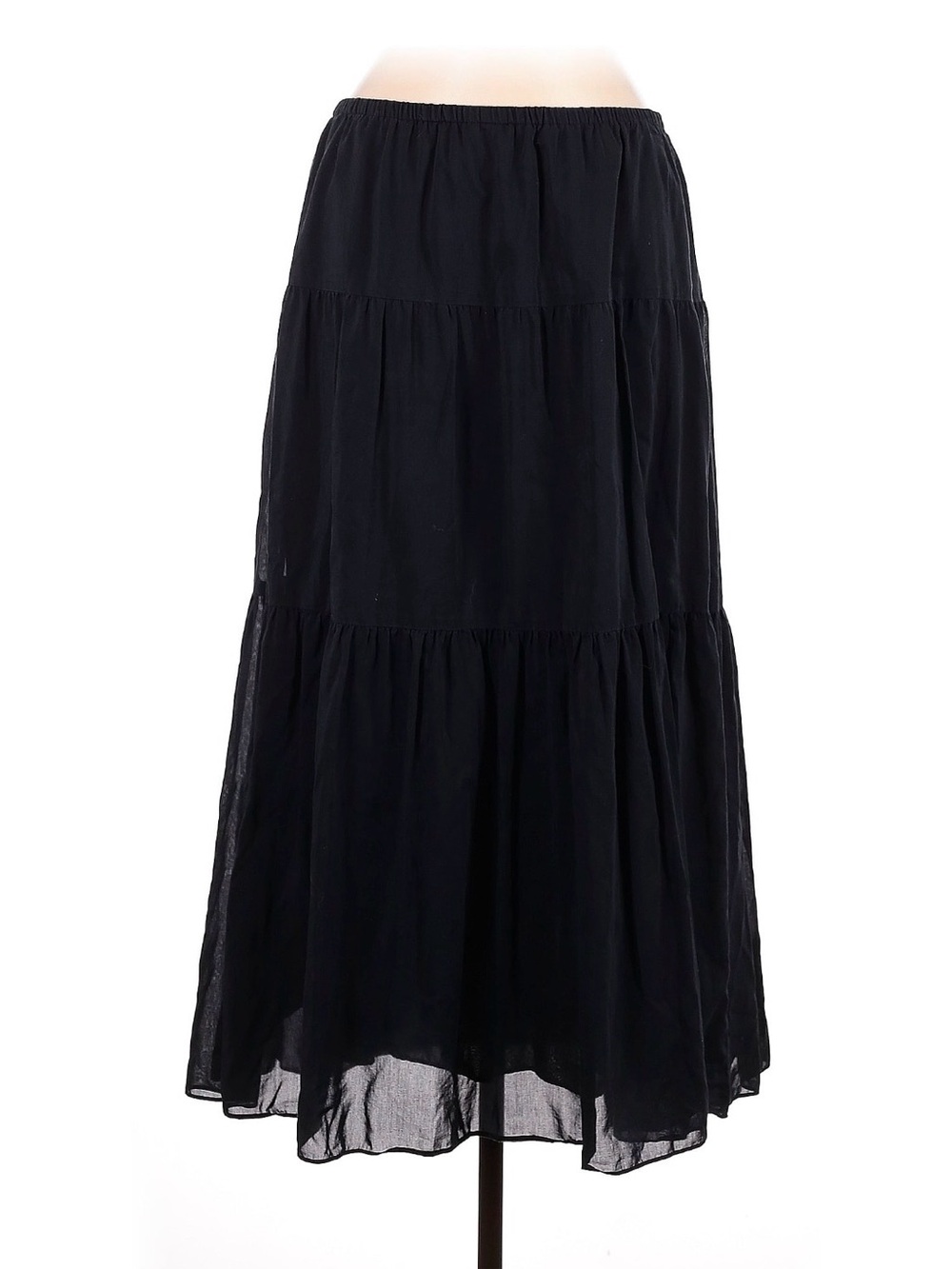 Talbots Black Tiered Maxi Skirt